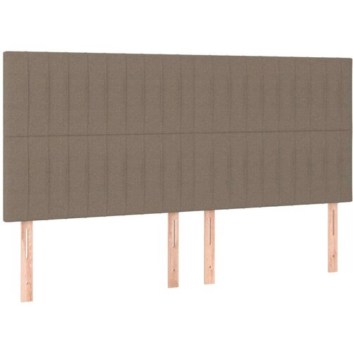  Uzglavlje smeđesivo 200x5x118/128 cm od tkanine Slike