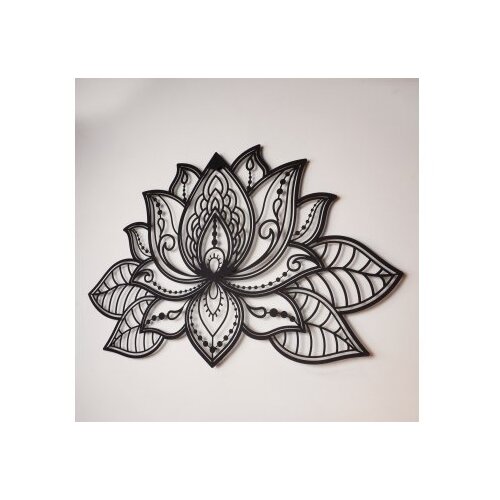Wallxpert Zidna dekoracija Lotus-APT524MS, 44x68 cm, 1,2 mm, Crna Slike