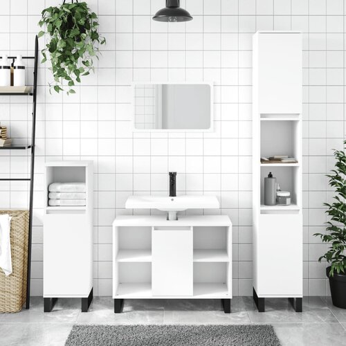 vidaXL 3-dijelni set kupaonskog namještaja bijeli konstruirano drvo Cijene