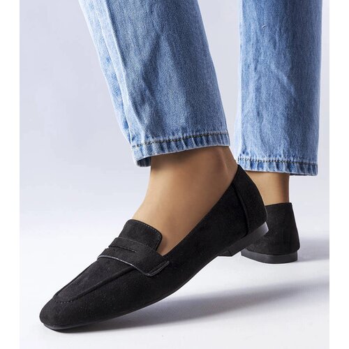 Gemre Black eco-suede moccasins Meilleur Cijene