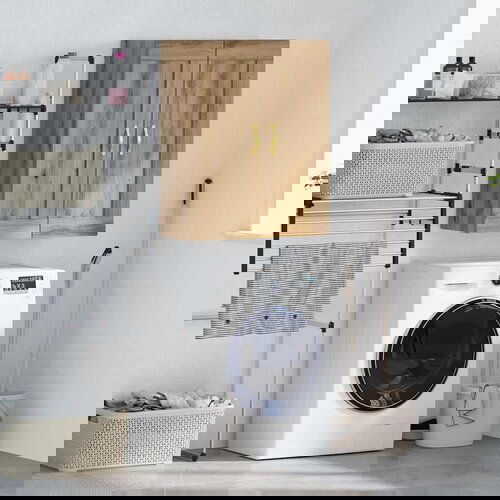 VidaXL Zidni ormarić Umjetnički hrast 69,5 x 34 x 90 cm Slike