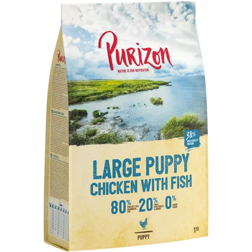 Purizon Large Puppy piščanec in riba - brez žit - Varčno pakiranje: 2 x 12 kg
