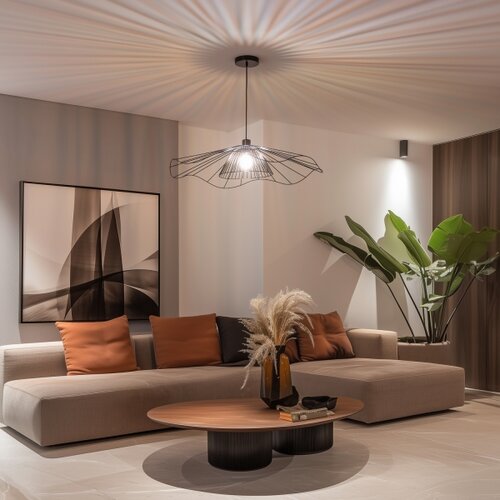  Brilagi - LED luster na sajli CERIA WIRE 1xE27/40W/230V prečnik 80 cm crna Slike