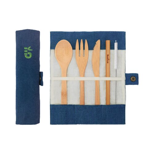 Bambaw set pribora za jelo od bambusa - ocean Slike