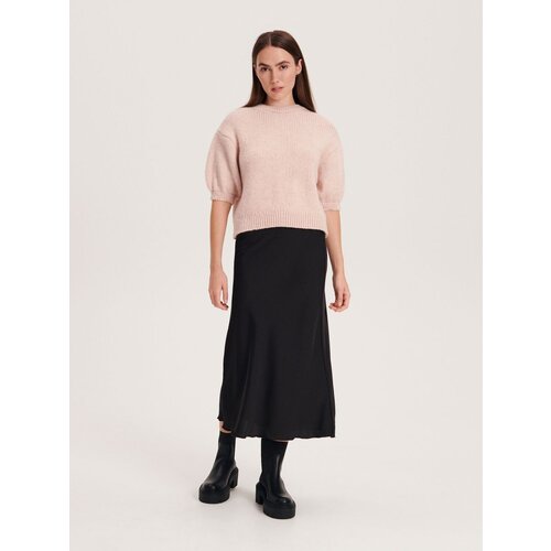 Reserved pulover s kratkimi rokavi - roza Cene