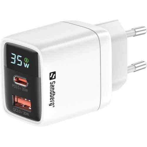Sandberg 2in1 Charger 1xUSB-C 1xUSB-A PD 35W pametni polnilnik Cene