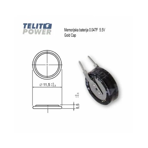 Panasonic Memorijska baterija 0.047F 5.5V G611106 GOLD CAP Slike