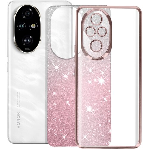 AVIZAR Ovitek za Honor 200 Pro Glitter Pattern Camera Protected, &Scaron;ampanjec roza, (5000014937) Cene