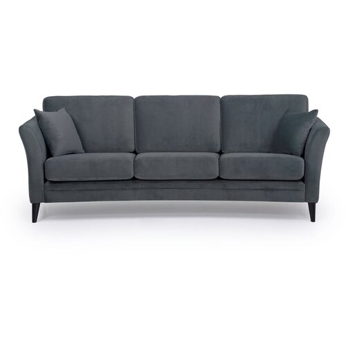 Scandic Temno siv žameten kavč Eden, 237 cm Slike