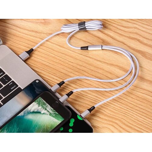  3v1 USB kabel za telefon Lightning kabel iPhone Micro USB 120cm Slike