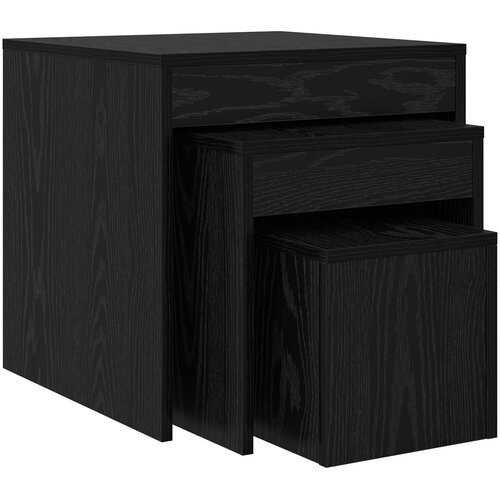  Kava Stol 3 pcs Crni hrast Konstruirano drvo Cijene