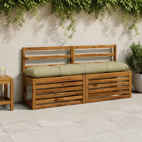  Jastučić za klupu VIANEN 100% poliester Svijetlo zelena - Svijetlo zelena 140 x 30 x 12 cm Cene
