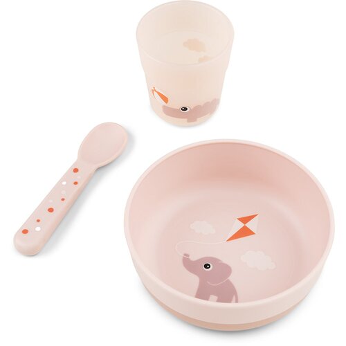 Done By Deer set za jelo za bebe playground, roze Cene