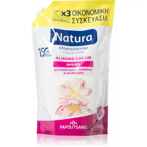 PAPOUTSANIS Natura Almond Cream tekući sapun za ruke 750 ml