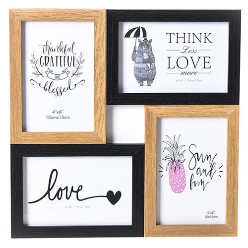 Multiphoto, ram za fotografije, drvo, braon-crna, 10x15cm ( 706305 ) Slike