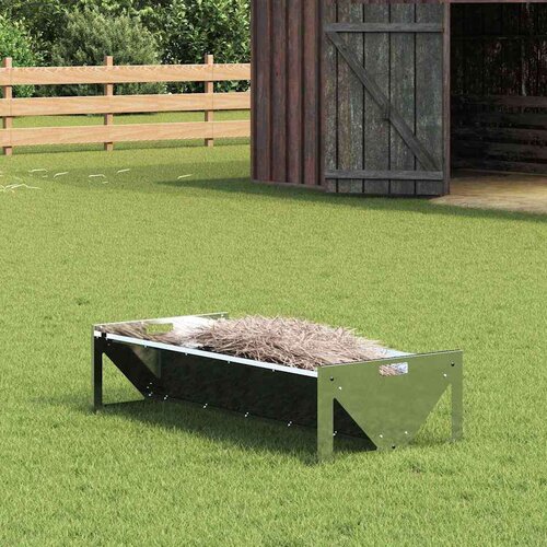  Hranilica za stoku Srebrno 108 x 50 x 28 cm Cinkani čelik Cijene