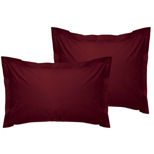  De Maroon Maroon Oxford Satin Pillowcase Set (2 Pieces) Cene