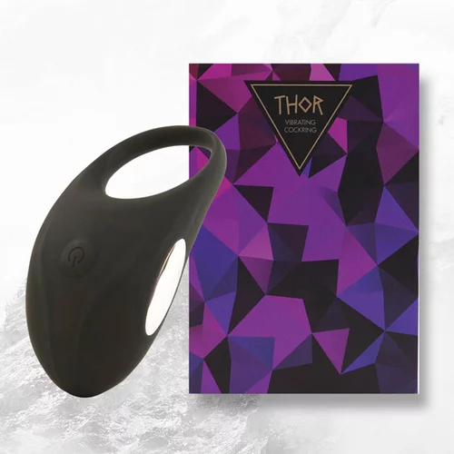 Feelztoys vibracijski prsten za penis - Thor, crni