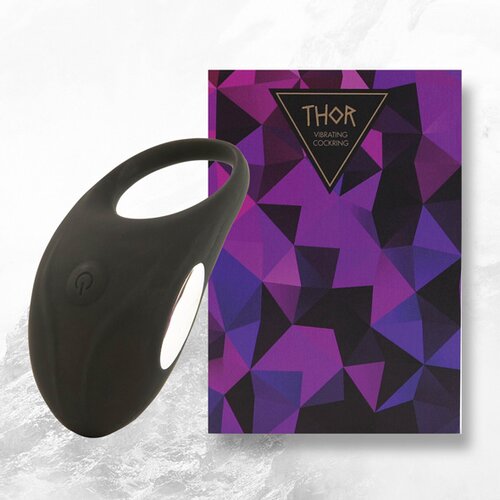 Feelztoys vibracijski prsten za penis - Thor, crni Slike
