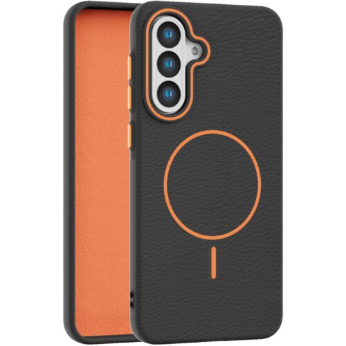  leather grip magsafe maska za samsung galaxy S23 fe - crna Slike