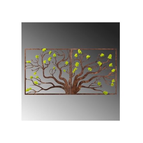 Wallxpert Zidna dekoracija Drvo 1, 90x1x44 cm, Smeđa boja Slike