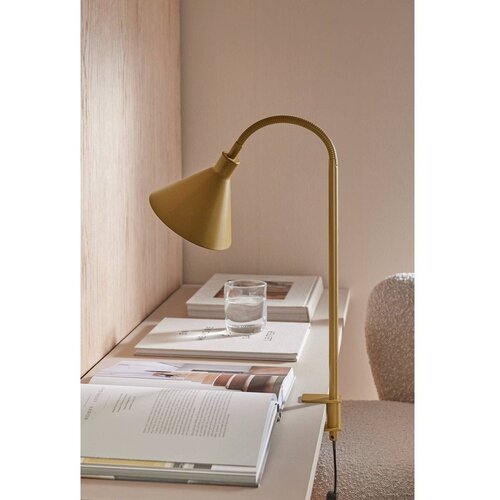 Ellos Home Smeđa metalna stolna lampa sa savitljivom konstrukcijom/s hvataljkom (visina 50 cm) Flexi Torino &amp;ndash; Slike