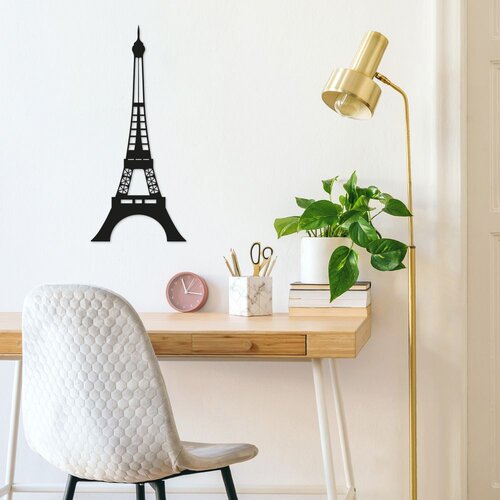 Wallity Zidna dekoracija Eiffel Tower, 22x48 cm, 1.5 mm, Crna Cene