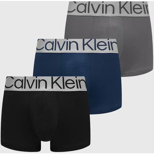 Calvin Klein Underwear Boksarice 3-pack moški, mornarsko modra barva