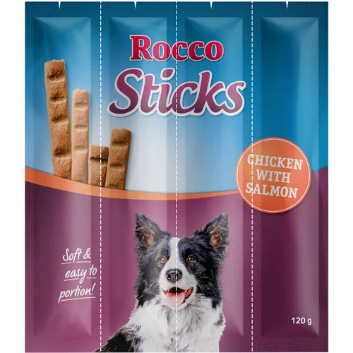 Rocco Ekonomično pakiranje Sticks - Piletina i losos 3 x 12 komada (360 g)