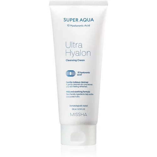 MISSHA Super Aqua 10 Hyaluronic Acid hidratantna krema za čišćenje 200 ml
