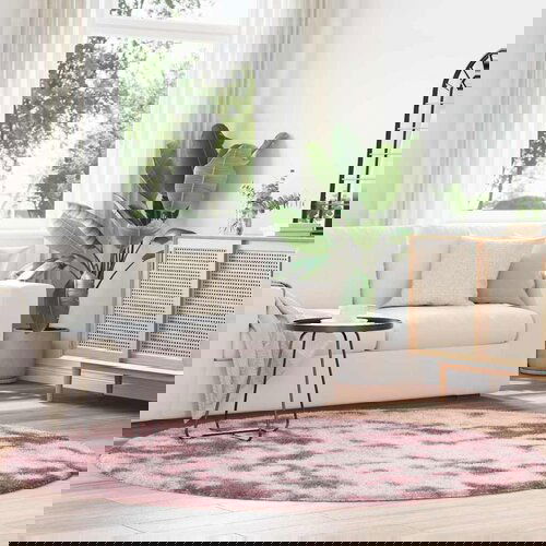 VidaXL Čupavi tepih s visokim vlaknima 200x200 cm poliester Slike