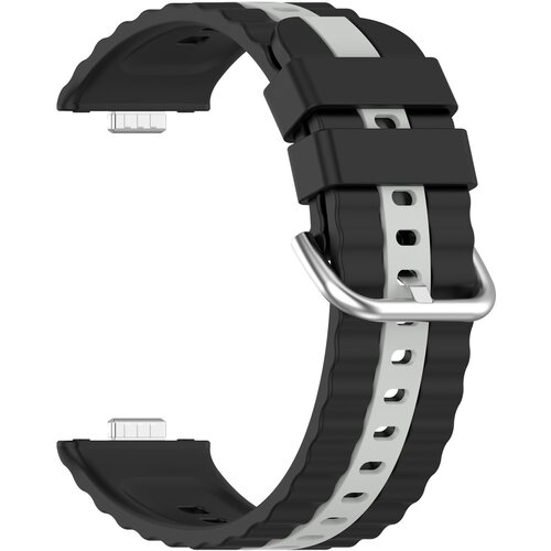INF združljivo z huawei watch Fit4/Fit4 Pro/Fit3 dvo-barvni silikonski pas black+grey, (5000078833) Cene