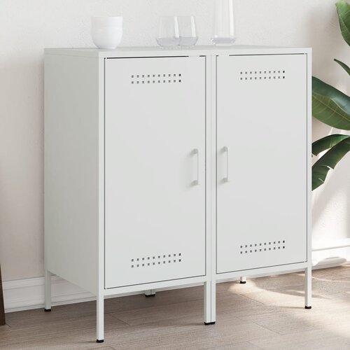 vidaXL Komoda 2 kosa bela 36x39x79 cm hladno valjano jeklo Cene