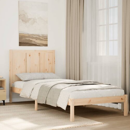 VidaXL Dugi okvir kreveta bez madraca 100 x 220 cm masivno drvo Slike