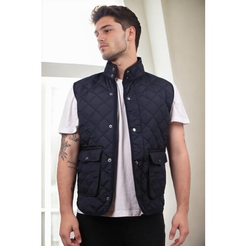 Dewberry 83925 Mens Vest with Side Pockets-NAVY Slike