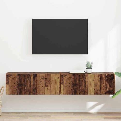 TV zidni ormar Zidne 2 pcs Staro drvo 78,5 x 31 x 29,5 cm Cene
