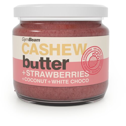 GymBeam Maslac od indijskih oraščića s kokosom, bijelom čokoladom i jagodama Cijene