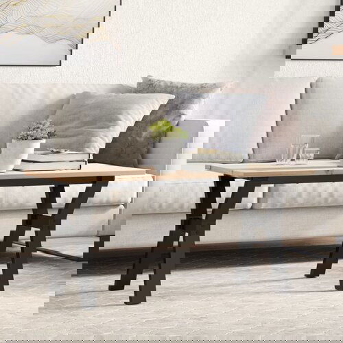 vidaXL Stolić za kavu Y-oblika 100x50x45cm borovina i lijevano željezo Cijene