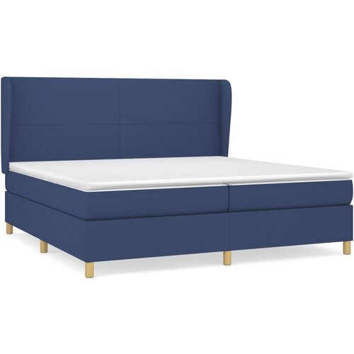 Maison Chic Box spring postelja - Vzmetna postelja z vzmetnico modra 200x200 cm blago SL7083, (21886993) Cene