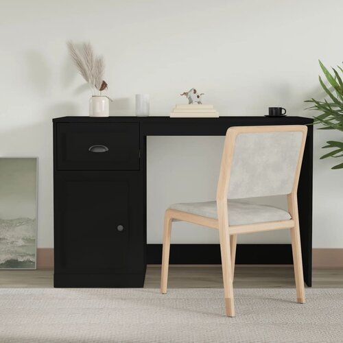  Radni stol s ladicom crni 115 x 50 x 75 cm konstruirano drvo Cene