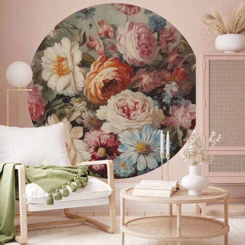  Okrugla fototapeta - The scent of garden flowers 180x180 Cene