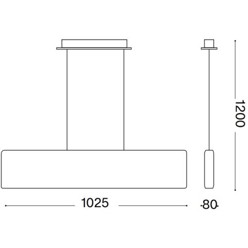 Ideal Lux led luster na sajli desk LED/32W/230V 102,5 cm cri 90 bela Slike