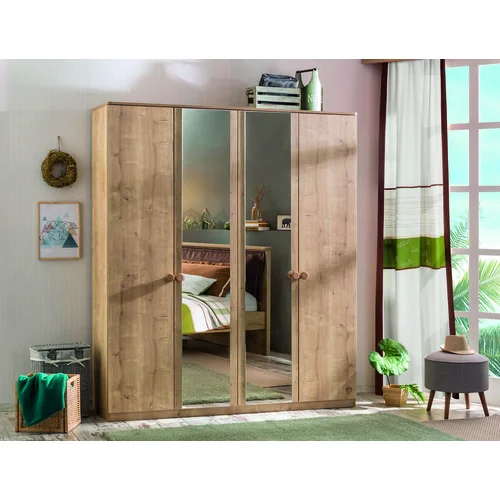 Hanah home Mocha 4 Doors Wardrobe garderobna omara, (20862893)