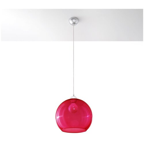 Nice Lamps Crvena viseća svjetiljka sa staklenim sjenilom ø 30 cm Bilbao – Cijene