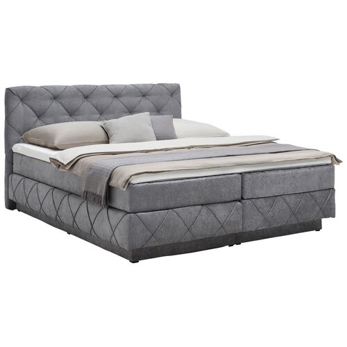 Premium Living Postelja Boxspring Cordoba, Siva, 160x200 Slike