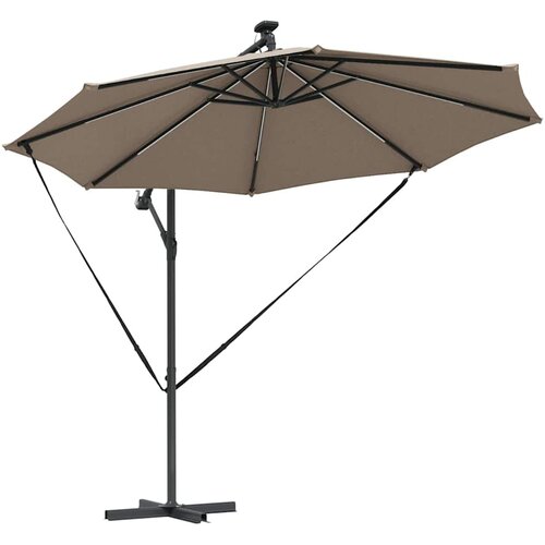  Suncobran Sivo-smeđa 294 x 294 x 248 cm Poliester i aluminij Slike
