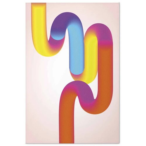  Plakat Rainbow Tubes - abstract illustration with colorful gradients 21x30 Cijene