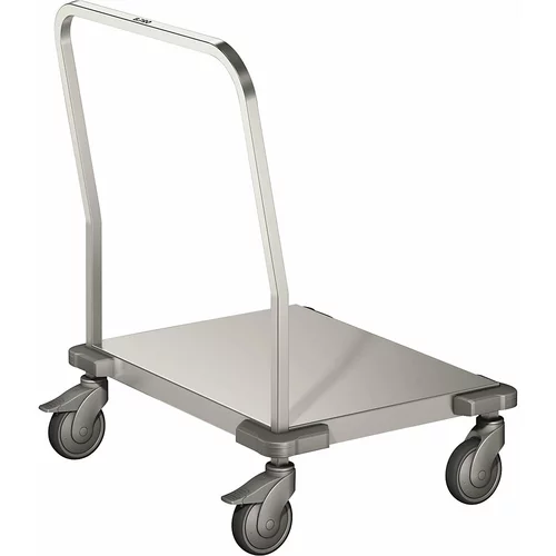 B.PRO Ploski voziček iz nerjavnega jekla BLANCO, nosilnost 100 kg, nerjavno jeklo, nakladalna površina DxŠ 940 x 700 mm