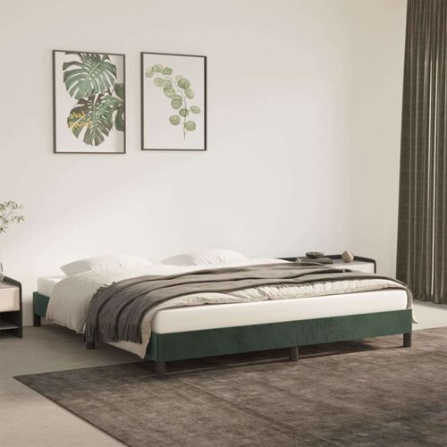 VidaXL okvir za krevet tamnozeleni 180x200 cm bar&amp;scaron;unasti Slike