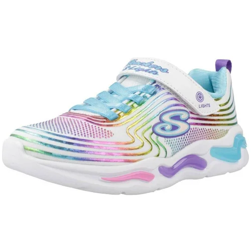 Skechers Nizke superge S LIGHTS: WAVY BEAMS Bela